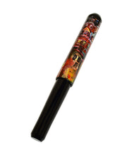 Load image into Gallery viewer, Franklin-Christoph 40M: Black pen with cap art by A.A. Vacharat, inspired by Germantown, Philadelphia buildings.