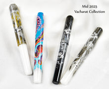 Load image into Gallery viewer, Four Franklin-Christoph 40M A.A. Vacharat Red Fox on Snow pens rest on white fabric. Mid 2025 Collection.