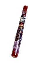 Load image into Gallery viewer, The 03M MushCat red pen by Franklin-Christoph has white fox and cat-mushroom art on a purple background.