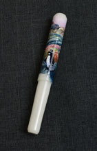 Load image into Gallery viewer, A unique white Franklin-Christoph 40 M pen, A.A. Vacharat’s Traveling Penguin, with vibrant penguin design.