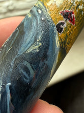 Load image into Gallery viewer, A close-up of Franklin-Christoph’s 33 A.A. Vacharat Moby Whale shows Rain series art on its curved surface.