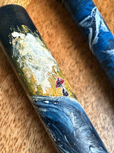 Load image into Gallery viewer, Close-up of Franklin-Christoph 33 A.A. Vacharat Moby Whale: a tiny figure with red umbrella under ocean clouds.