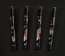 Load image into Gallery viewer, Franklin-Christoph Model 03M Arowana LE FP features koi and maki-e art, shining against a deep, elegant background.