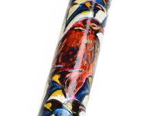 Load image into Gallery viewer, The Franklin-Christoph 40M - A.A. Vacharat - Pesto Penguin pen features a red bird and bold penguins in bright colors.