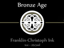 Load image into Gallery viewer, Franklin-Christoph Bottled Ink label with decorative circle pattern for 1oz (29.5ml) glass ink bottles.