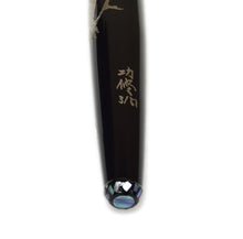 Load image into Gallery viewer, Franklin-Christoph Model 66 Diamondback Dragon LE FP, black with Japanese script and a mother of pearl jewel on the end.