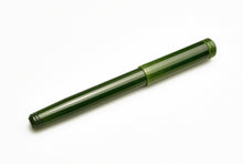 Load image into Gallery viewer, A closed Franklin-Christoph Model 20 Marietta Vintage Green fountain pen rests diagonally on a plain white background.