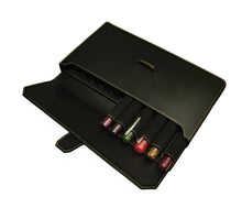 Load image into Gallery viewer, The Franklin-Christoph Penvelope 12 in black napa leather holds twelve pens and features removable inserts.