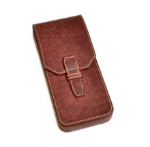 Load image into Gallery viewer, Franklin-Christoph New Penvelope 3: Brown Italian leather case with stitched flap and tab closure, optional inserts.