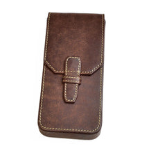 Load image into Gallery viewer, Franklin-Christoph New Penvelope 3: Italian leather pen pouch with stitched flap and strap, vegetable tanned.