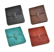 Load image into Gallery viewer, Franklin-Christoph New Penvelope 6: Italian leather cases in black, brown, teal, or red with flap and buckle closure.