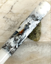 Load image into Gallery viewer, A 40M A.A. Vacharat Winter Castle on Snow by Franklin-Christoph rests on gray rock atop marble.