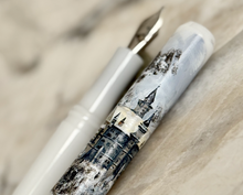 Load image into Gallery viewer, Franklin-Christoph 40M A.A. Vacharat - Winter Castle on Snow: hand-painted, castle/mountain scene, marble base.