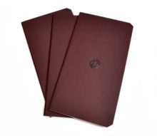 Load image into Gallery viewer, Three maroon VN Notebook Refills by Franklin-Christoph, perfect for storing notebook refills or bamboo paper inserts.