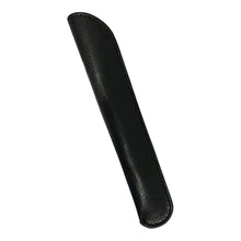 Load image into Gallery viewer, Franklin-Christoph black grained Napa leather single pen sleeve with debossed logo detail.