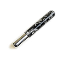 Load image into Gallery viewer, Franklin-Christoph Model 25 Dark Room Emulsion Alum SE fountain pen with metal cap on white background.