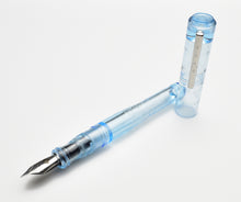 Load image into Gallery viewer, The Franklin-Christoph Model 02 Intrinsic Polar Ice SE fountain pen with silver #6 nib rests on a white background.