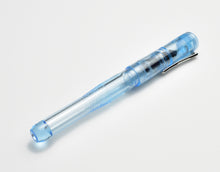 Load image into Gallery viewer, Franklin-Christoph Model 02 Intrinsic Fountain Pen - Polar Ice SE, blue acrylic with silver clip, on white background.