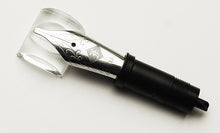 Load image into Gallery viewer, A 1.5mm Franklin-Christoph #6 gold nib with ornate engravings, displayed on a crisp white background.