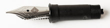 Load image into Gallery viewer, Franklin-Christoph #5 Nib Unit: silver engraved nib with black grip section, similar to original F-C nibs.