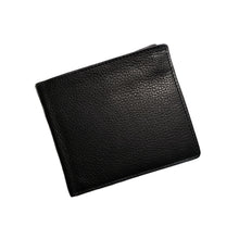 Load image into Gallery viewer, A Franklin-Christoph Bi-Fold Wallet - Leather with card slots is closed on a white background.