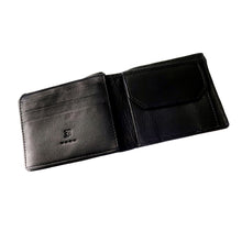Load image into Gallery viewer, Franklin-Christoph Bi-Fold Wallet - Leather with card slots and coin pocket, shown on a white background.