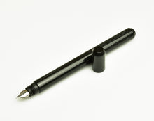 Load image into Gallery viewer, Franklin-Christoph Model 25 Eclipse Fountain Pen - Black Diamond SE, uncapped, on white background.