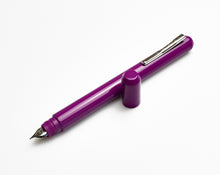 Load image into Gallery viewer, Franklin-Christoph Model 25 Eclipse FP - Plum, special edition with silver clip and cap, on a white background.