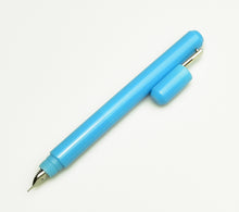 Load image into Gallery viewer, The Franklin-Christoph Model 25 Eclipse Fountain Pen - Sky Blue SE has a silver nib and vibrant acrylic body.
