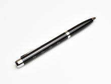 Load image into Gallery viewer, Franklin-Christoph Model 28 Shortstock Ballpoint - Classic Black with silver accents and diamond patterns on white.