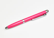 Load image into Gallery viewer, Franklin-Christoph Model 28 Shortstock Ballpoint in Hot Pink, with silver trim and clip, on a white background.