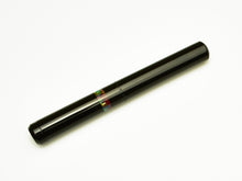 Load image into Gallery viewer, A Franklin-Christoph Model 33 Abditus Black Cathedral fountain pen with colored rings on a plain white background.