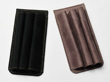 Load image into Gallery viewer, Two stitched canvas Vagabond Notebook Covers by Franklin-Christoph, displayed on a white background.
