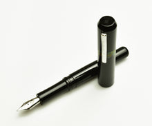 Load image into Gallery viewer, Franklin-Christoph Model 40 Panther Fountain Pen - Black Cathedral with silver nib and cap on a white background.