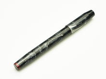Load image into Gallery viewer, Franklin-Christoph Model 45XL in Charcoal &amp; Creme w/ Red &amp; White cap, No.5 nib, shown diagonally on white background.
