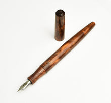 Load image into Gallery viewer, Franklin-Christoph Model 65 Stabilis FP - Southwestern, brown alumilite, silver nib, shown on white background.