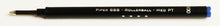 Load image into Gallery viewer, A black Franklin-Christoph rollerball refill, medium point, blue cap, labeled Piper Premium Ink 888 Rollerball Refill.