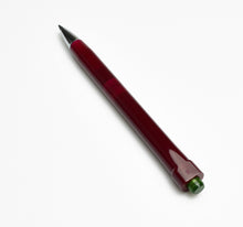 Load image into Gallery viewer, A Franklin-Christoph Model 90 Artium Pencil in Sweet Maroon with a Vintage Green eraser cap on a white background.