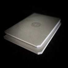 Load image into Gallery viewer, Two closed Franklin-Christoph Greybooks in A5, gray, stacked on a dark surface; top shows a faint circular emblem.
