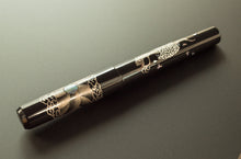 Load image into Gallery viewer, Franklin-Christoph’s Model 03M Birth of a Dragon FP features urushi art, silver, and mother-of-pearl inlay clouds and dragon.