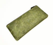 Load image into Gallery viewer, Franklin-Christoph Currency Case - NWF Olive Green: stylish leather cash storage with embossed design.