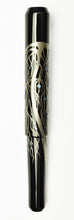Load image into Gallery viewer, Franklin-Christoph Model 40 Panther Diamondtree LE FP, black with silver vines and blue accents on cap and barrel.