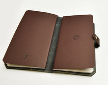 Load image into Gallery viewer, Franklin-Christoph ETN - Cranberry traveler’s notebook with blank bamboo refill paper on a white surface.