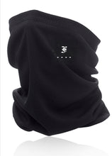 Load image into Gallery viewer, Franklin-Christoph Neck Gaiter: black with white H/four dots, perfect for cold weather or disease protection.
