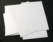 Load image into Gallery viewer, Four Franklin-Christoph Loose Leaf Sugar Papers overlap slightly on a dark surface.