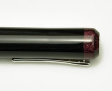 Load image into Gallery viewer, Franklin-Christoph Model 02 Intrinsic Fountain Pen in Black &amp; Cinnamaroon, with silver clip, shown on white.