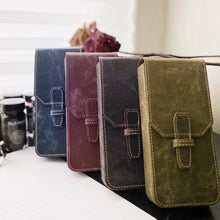 Load image into Gallery viewer, Four Franklin-Christoph New Penvelope 3 NWF vegan cases in 4 colors sit near a dried flower and paper.