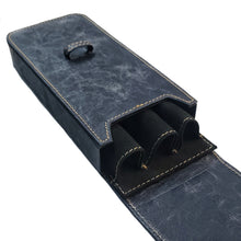 Load image into Gallery viewer, Franklin-Christoph New Penvelope 3 NWF: vegan pen case with flap, 3 compartments, and removable pen slots inside.