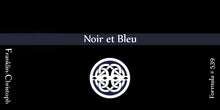 Load image into Gallery viewer, Franklin-Christoph Bottled Ink: black label, Noir et Bleu, white circle, Formula #539 on the side.