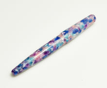 Load image into Gallery viewer, Franklin-Christoph pocket 66 Fountain Pen - Candystone: blue, pink &amp; purple swirls on white acrylic.